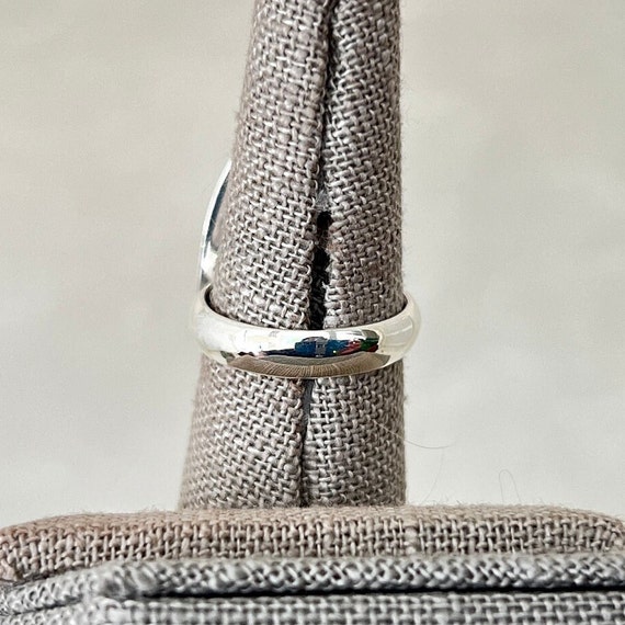 Sterling Silver Hammered Oval Statement Ring - image 5