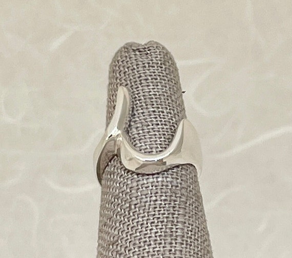 Sterling Silver Organic Wave Ring - image 2