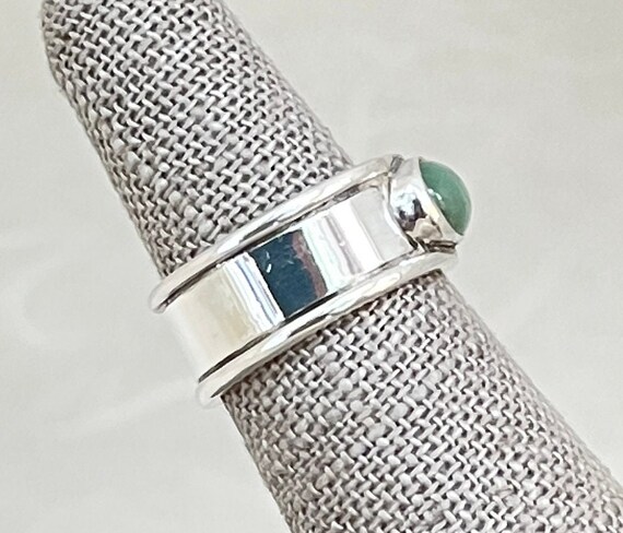 Sterling Silver Jadeite Ring - image 4