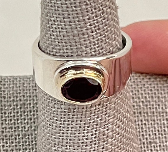 Sterling Silver Garnet Ring - image 6