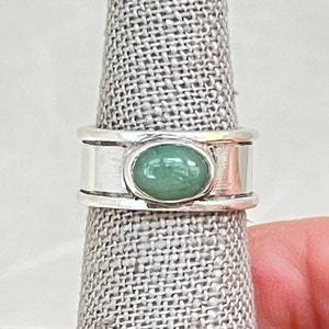 Anello in giadeite in argento sterling