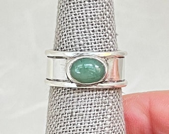 Sterling Silver Jadeite Ring