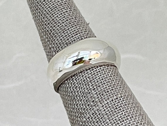 Vintage Sterling Silver Simple Domed Ring - image 3