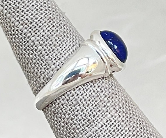 Sterling Silver Lapis Lazuli Ring - image 4