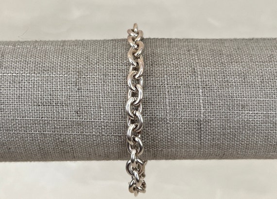 Sterling Silver Cable Link Bracelet - image 1