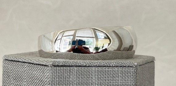 Sterling Silver Concave Cuff - image 2