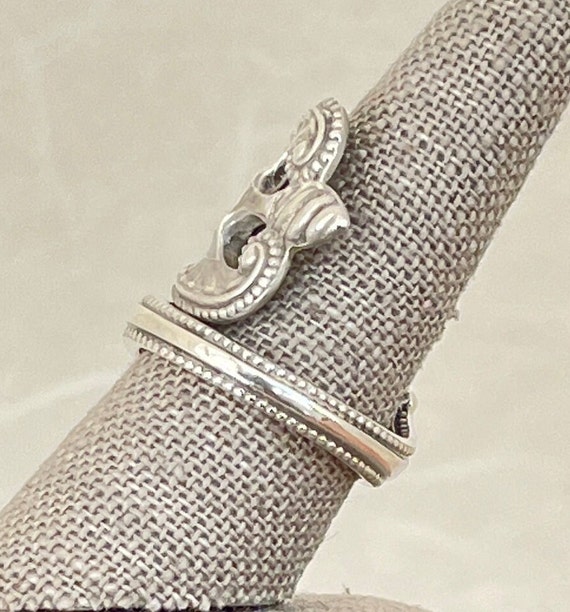 Vintage Solid Sterling Silver Spoon Ring - image 6