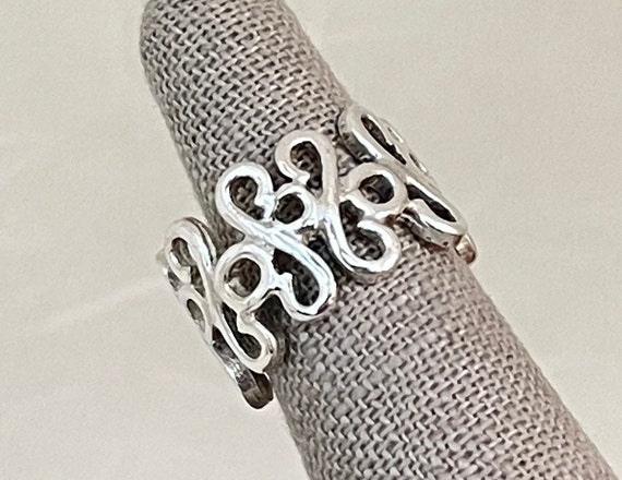 Sterling Silver Open Pattern Eternity Ring - image 3