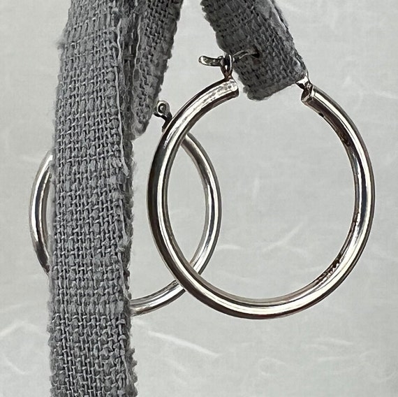 Sterling Silver Circle Hoop Earrings - image 4
