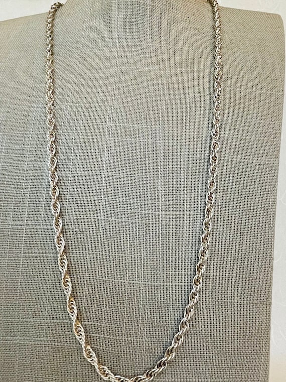 Sterling Silver 32" Rope Neckace