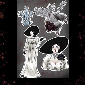 Resident Evil Village Lady Dimitrescu Sticker Sheet