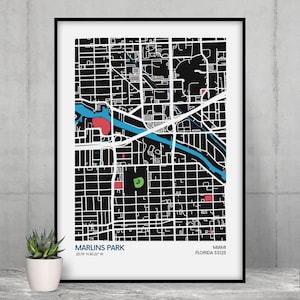 Miami Marlins Cadeau voor MLB Fan Miami Marlins Wall Art MLB Fan Miami Marlins Fan Cadeau MLB Fan Cadeau