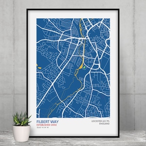 Cadeau de Leicester City pour fan de football Leicester City Wall Art Football Fan Leicester City Fan Gift Football Fan Gift