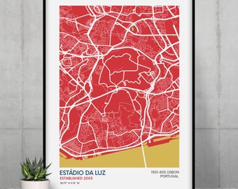 Benfica Gift for Football Fan Benfica Wall Art Football Fan Benfica Fan Gift Football Fan Gift