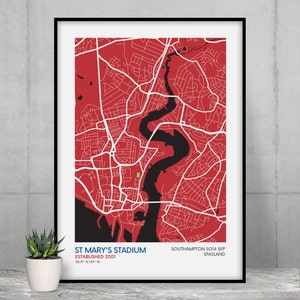 Cadeau Southampton pour fan de football Art mural Southampton Fan de football Cadeau fan de Southampton Cadeau fan de football