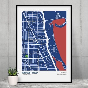 Chicago Cubs cadeau voor MLB Fan Chicago Cubs Wall Art MLB Fan Chicago Cubs Fan Gift MLB Fan Gift