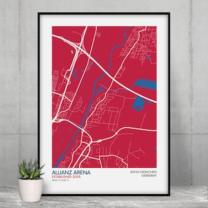 Bayern Munich Gift for Football Fan Bayern Munich Wall Art Football Fan Bayern Munich Fan Gift Football Fan Gift