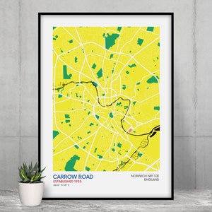 Cadeau de Norwich City pour fan de football Art mural de Norwich City Fan de football Cadeau de fan de Norwich City Cadeau de fan de football