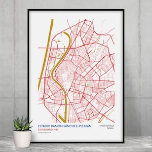 Sevilla Gift for Football Fan Sevilla Wall Art Football Fan Sevilla Fan Gift Football Fan Gift
