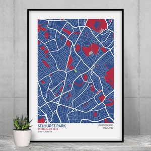 Crystal Palace Fan Geschenk für Fußball Fan Crystal Palace Wand Kunst Fußball Fan Crystal Palace Fan Geschenk Fußball Fan Geschenk