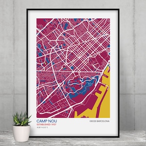 Regalo dell'FC Barcelona per tifoso di calcio Arte della parete dell'FC Barcelona Tifoso di calcio Regalo per tifoso dell'FC Barcelona Regalo per tifoso di calcio