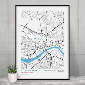 Newcastle United Cadeau pour les fans de football Newcastle United Wall Art Football Fan Newcastle United Fan Gift Football Fan Gift