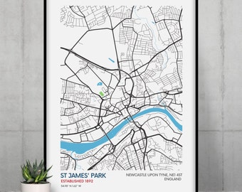 Newcastle United Gift for Football Fan Newcastle United Wall Art Football Fan Newcastle United Fan Gift Football Fan Gift