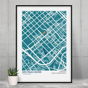 Cadeau Charlotte Hornets pour fan de la NBA Art mural Charlotte Hornets Fan NBA Cadeau fan Charlotte Hornets Cadeau fan NBA