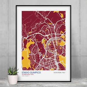 AS Roma Geschenk für Fußball Fan AS Roma Wand Kunst Fußball Fan AS Roma Fan Geschenk Fußball Fan Geschenk