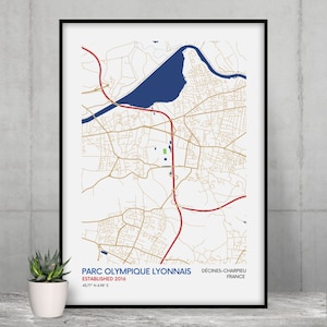 Olympique Lyonnais Gift for Football Fan Olympique Lyonnais Wall Art Football Fan Olympique Lyonnais Fan Gift Football Fan Gift