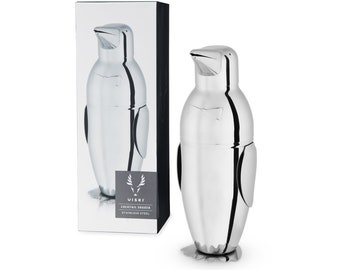 Penguin Cocktail Shaker | Art Deco Barware | Mixology Gift | Cocktail Kit | Jiggers | Bartender Kit | Mixologist gift