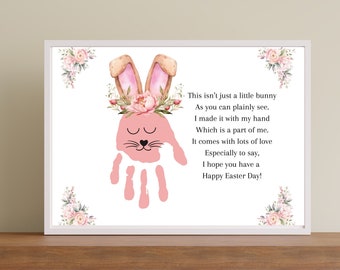 Easter Bunny Handprint Craft | Easter Handprint Craft | Handprint Craft | Kids Handprint | Handprint | Easter Handprint Art | Handprint Poem