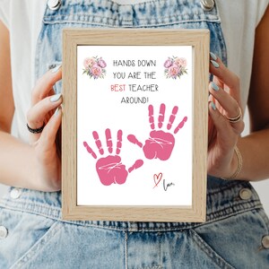 Teacher Appreciation Week Printable Handprint Art | Handprint Art for ...