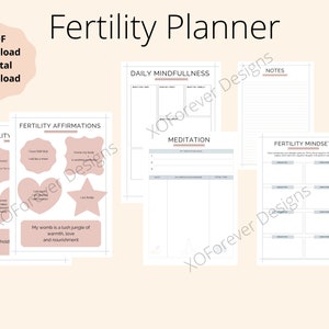 Fertility Planner | Printable Fertility Planner | Period Tracker ...