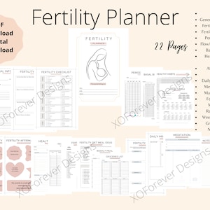 Fertility Planner | Printable Fertility Planner | Period Tracker | Fertility Planner | Ovulation Tracker | PDF | Digital Print