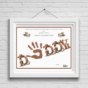 Cowboy Father's Day | Father's Day Handprint Craft | Father's Day Poem ...