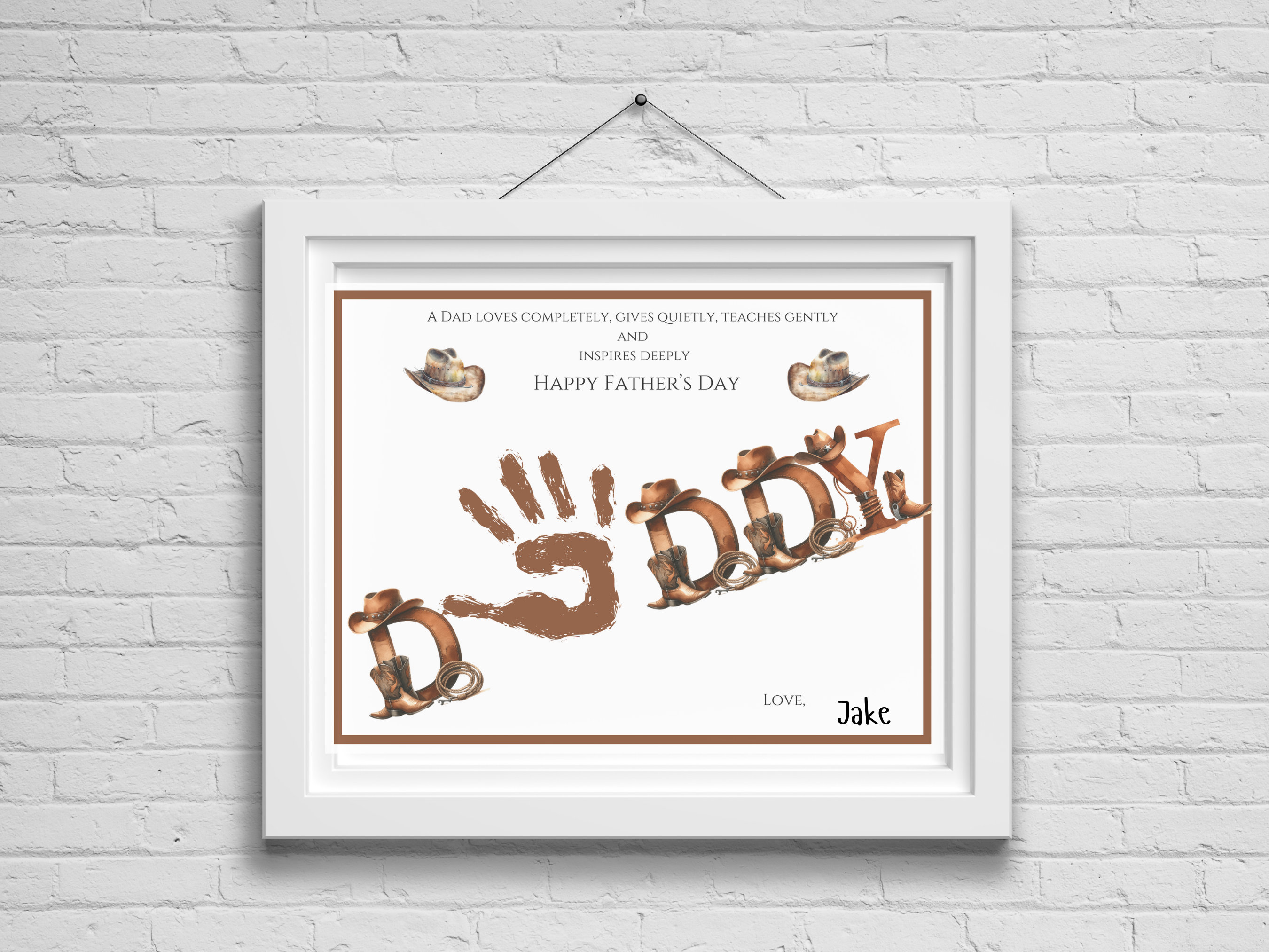 Cowboy Father's Day | Father's Day Handprint Craft | Father's Day Poem ...