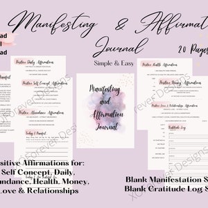 Manifesting & Affirmation Journal | Planner | Journal