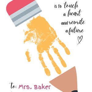 Teacher Appreciation Week Printable Handprint Art | Handprint Art for ...