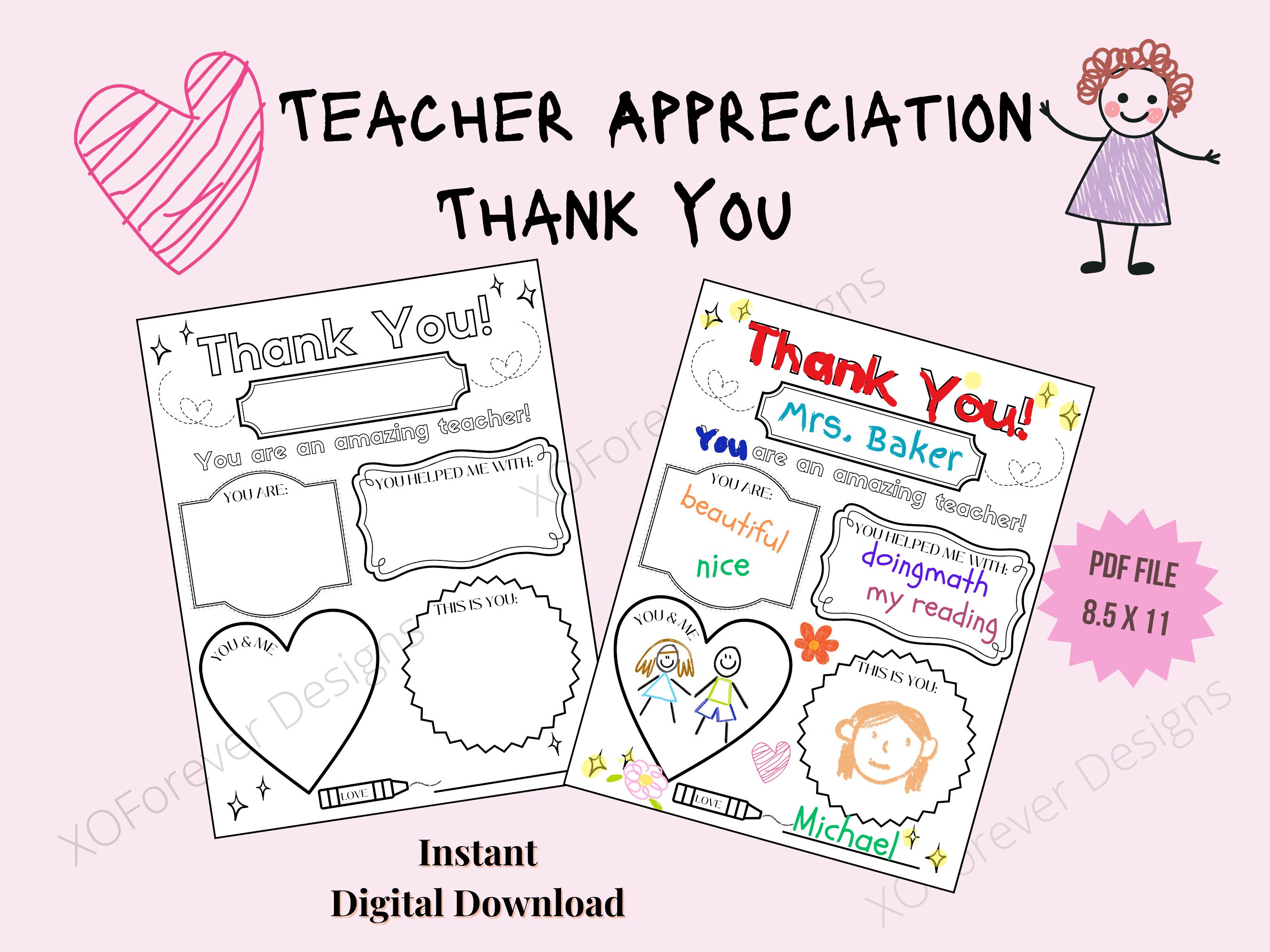 Teacher Appreciation Week Printable | Teacher Appreciation Thank You ...
