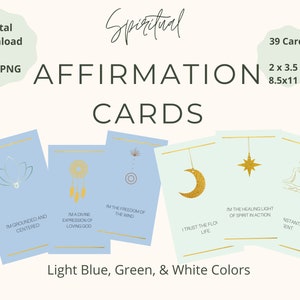 Spiritual Affirmation Cards | Affirmation Deck | Self Love Cards | Oracle Cards | Digital Prints