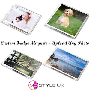 Personalised Photo Fridge Magnets - Upload Any Photo - Choice of Sizes