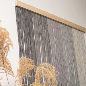 Ombre Dip-Dye Gris a Negro Colgante de Pared