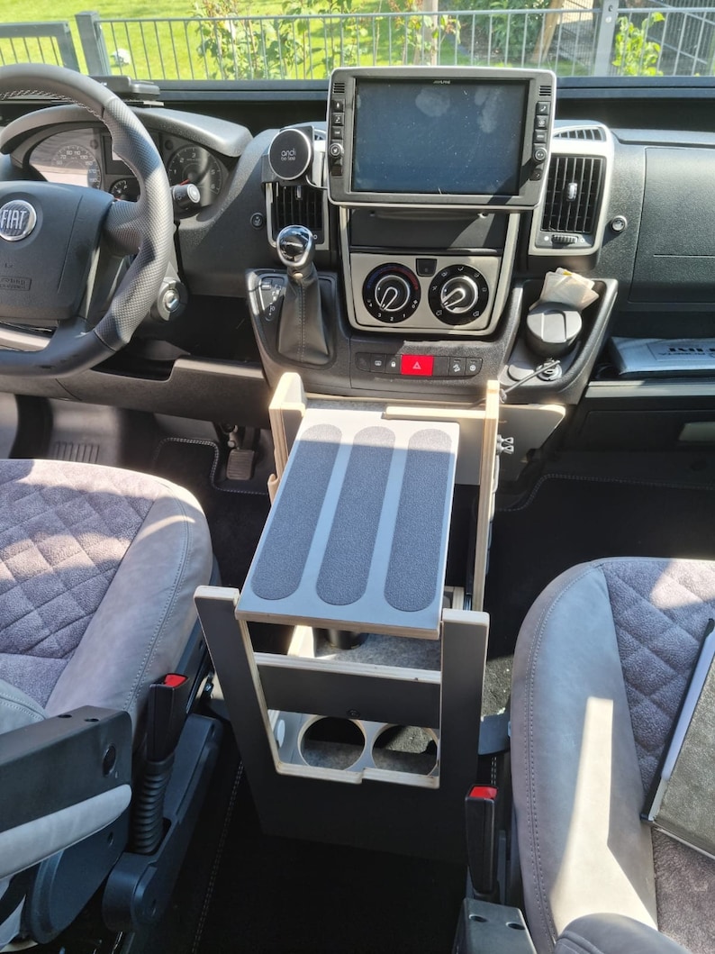 Zusätzlicher Stauraum Im Fahrzeug FACAIIO Mittelkonsole Für Fiat Ducato / Boxer / Relais Ab 2014 - Ablage Für Armaturenbrett, Schwarz Einfache Installation Ohne Werkzeuge