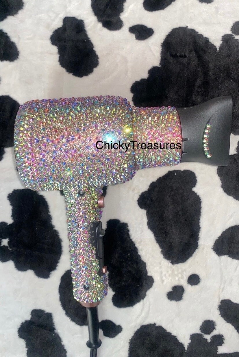 Bling Bling Travel Size Blow Dryer, Bedazzled Customized Flawless Hair