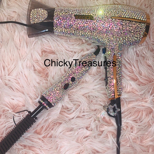 Bedazzled Blow Dryer Etsy
