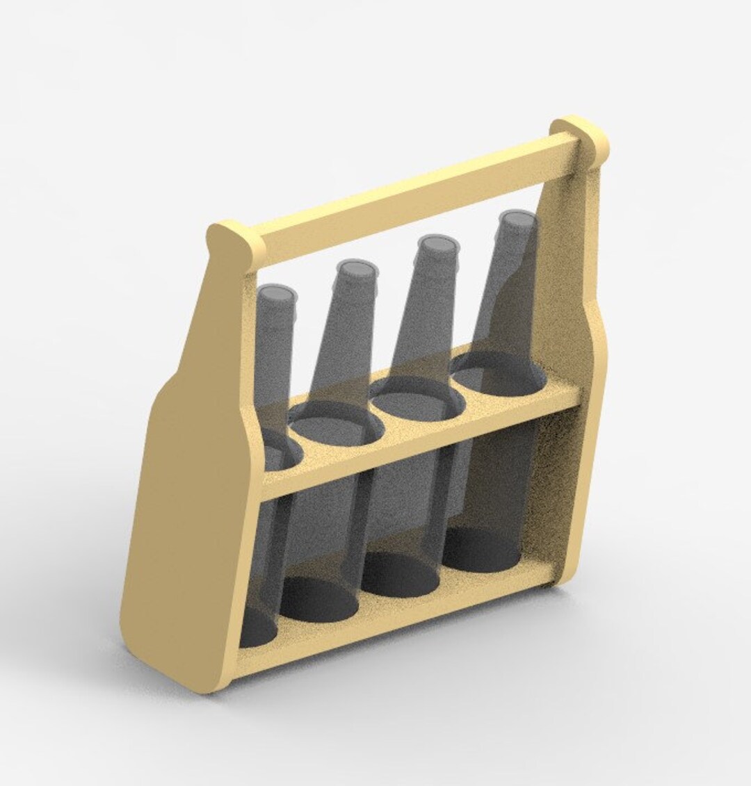0.33L Beer Carrier - Beer Butler 3D+2D Model for DIY Projects Step+dxf ...