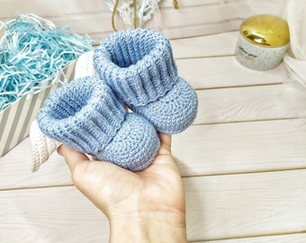 Crochet Guffed booties PATTERN Baby crochet pattern Boots Angel pattern