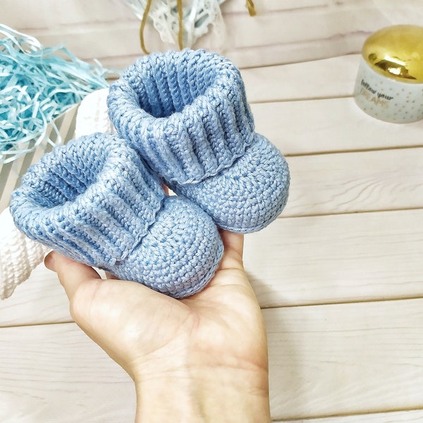 Crochet Guffed booties PATTERN Baby crochet pattern Boots Angel pattern