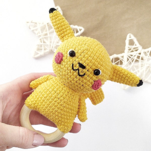 Pokemon hochet PATTERN Crochet modèle de jouet bébé nouveau-né jouet organique modèle Amigurumi